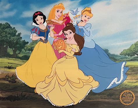 DISNEY Princess Cinderella Belle Snow White Aurora Sericel Forgotten