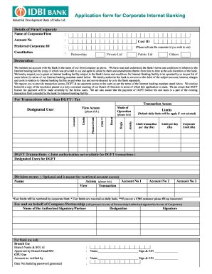 An authorised financial services and credit provider 1929/001225/06 (ncrcp20). Editable idbi net banking application form download pdf ...