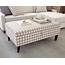 Upholstered Storage Ottoman Beige And White  Coaster Fine Furniture