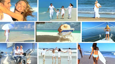 Montage Collection Of People Enjoying Life On The Beach & On The Ocean Stock Footage Video ...