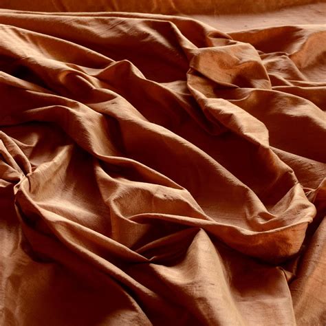 Iridescent Camel Dupioni Silk 100 Silk Fabric 44 Wide