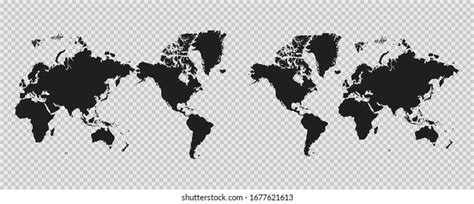 Simple World Map Silhouette Illustration Stock Vector Royalty Free
