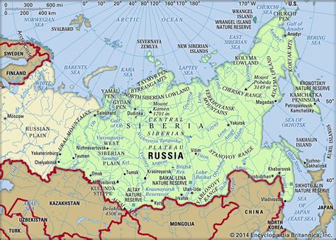 Northern European Plain Russia Map