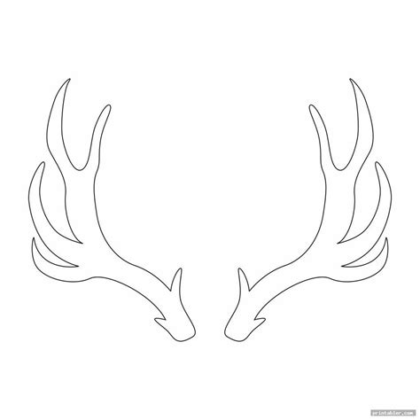 Printable Antler Template Printable Blank World