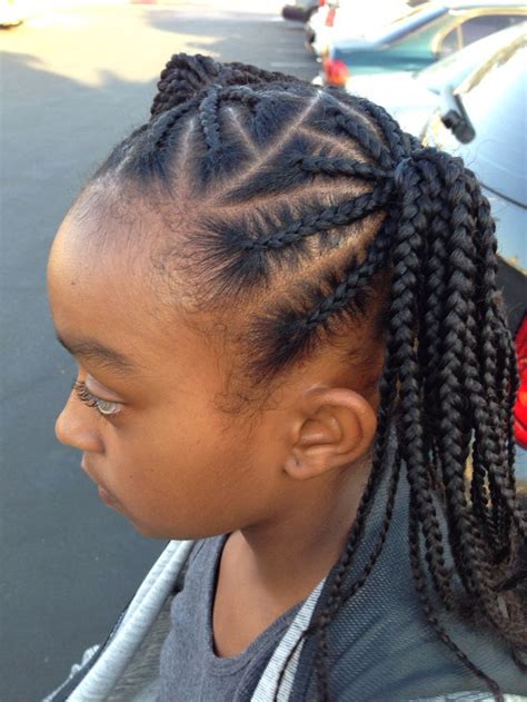 Shoreline braids with top buns. Kids Hairstyles for Girls Boys for Weddings Braids African ...