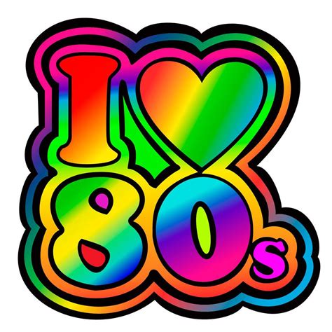 I Love 80s Heart 80s Pop Star Vintage Diva Iron On T Shirt Transfer