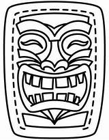Tiki Mask Hawaiian Party Coloring Template Luau Printable Crafts Pages Totem Clipart Urbanthreads Theme Masks Stencil Head Birthday Drawing Clipartbest sketch template