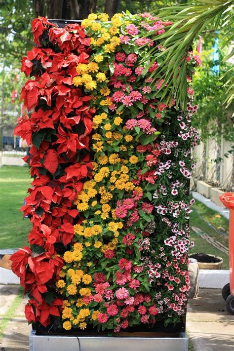 Flower Wall Design And Contruction Vertical Garden Backyard