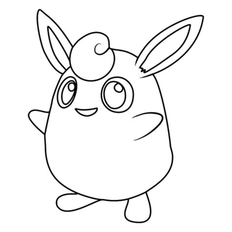 Pokemon Happy Wigglytuff Coloring Page Turkau