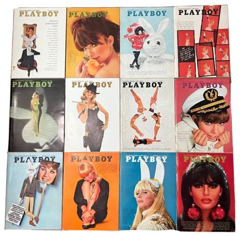 Lot Of Playboy Magazine Issue Full Year Set Very Good Condition Nice Stuff Picclick