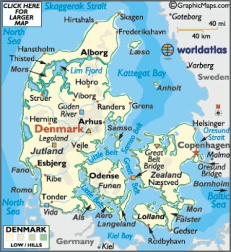 Denmark Map Denmark Map Denmark Denmark Travel