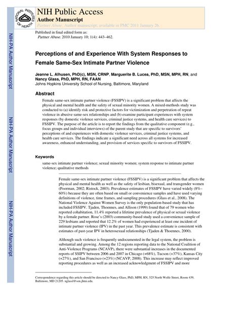 Pdf Perceptions Of And Experience With System Responses To Female