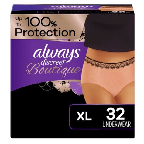 Always Discreet Boutique Incontinence Maximum Protection Xl Underwear 32 Ct Qfc