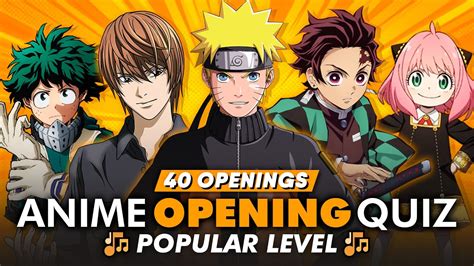 Anime Opening Quiz 🔊 Popular Level 👑 Youtube