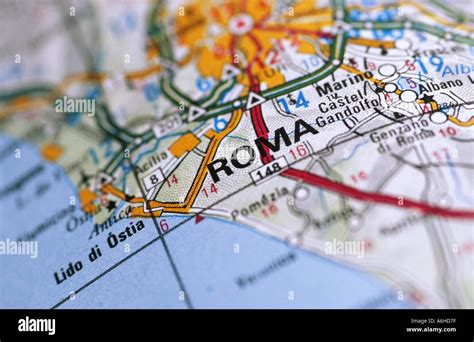 Karte Von Rom Italien Stockfotografie Alamy
