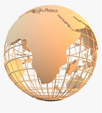 Globe Earth 3d Gold Transparent Kindpng