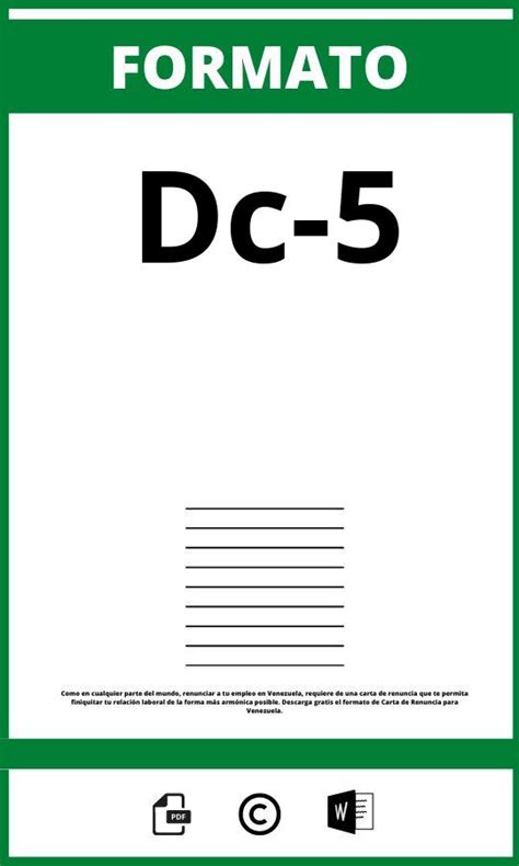 Formato Dc 5 Editable 2024
