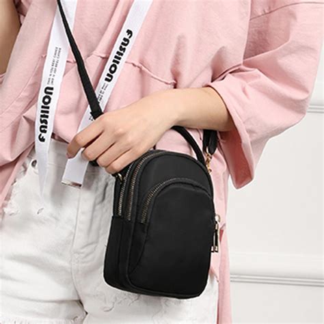 Mini Handbag Purse Nylon Cell Phone Travel Small Cross Body Bag Women