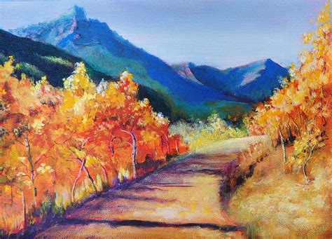 Rocky Mountain Road Painting By Pamela Bergen