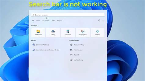 How To Fix Search Bar Not Working In Windows Youtube