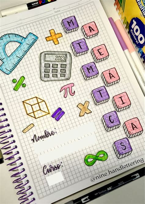 Portadas De Matemáticas Bonitas Y Creativas Para Primaria Secundaria