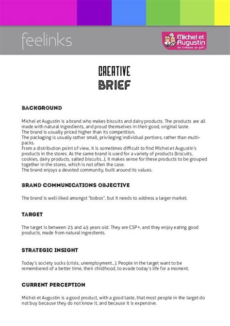 19 Best Creative Brief Examples Images On Pinterest Briefs Brand