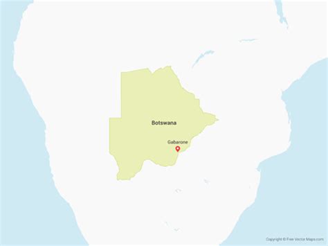 Printable Vector Map Of Botswana Free Vector Maps