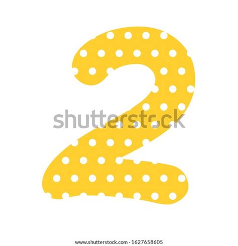Polka Dot Number 2 Clipart Image Stock Vector Royalty Free 1627658605