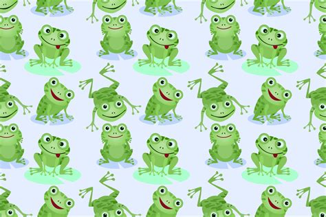 Cute Green Frogs Seamless Pattern Graphic By Ranger262 · Creative Fabrica