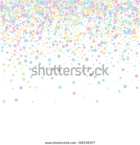 Confetti On White Background Pastel Circles Stock Vector Royalty Free