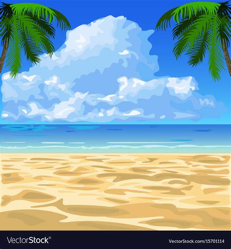 Tropical Ocean Beach Royalty Free Vector Image