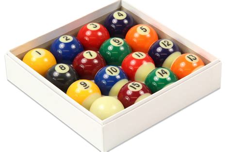 Jonny 8 Ball 38mm 1 12 Inch Economy Spots And Stripes Pool Balls With