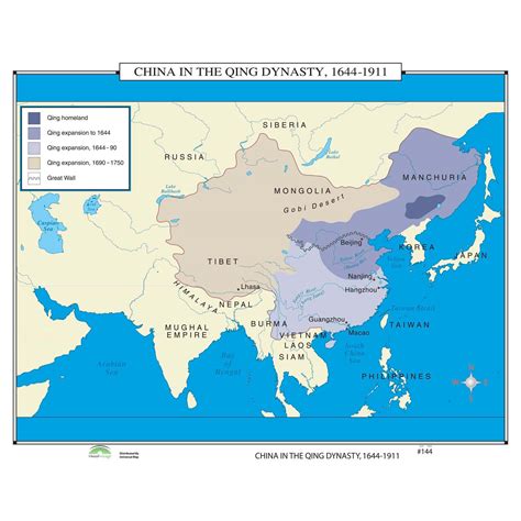 China In The Qing Dynasty 1644 1911 Map Shop Us And World History Maps