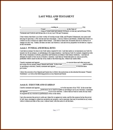 Printable last will and testament form. Texas Last Will And Testament Form Pdf - Form : Resume ...