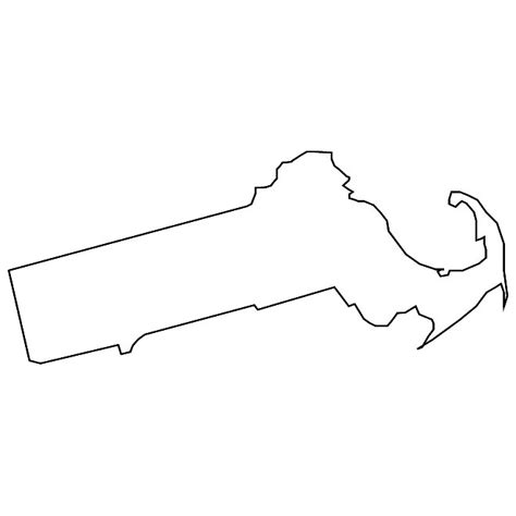 Massachusetts Map Royalty Free Stock Svg Vector