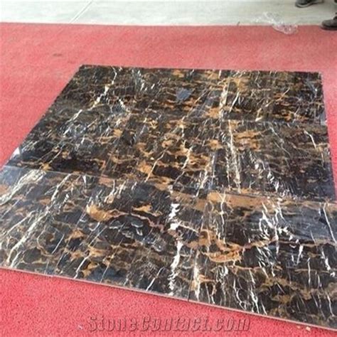 Pakistan Black Gold Marble Tile Nero Portoro From China