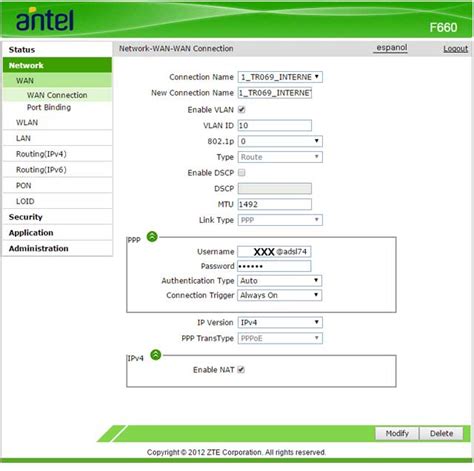 You've found the password and username for your. Antel Fibra Optica Router ZTE F660 password