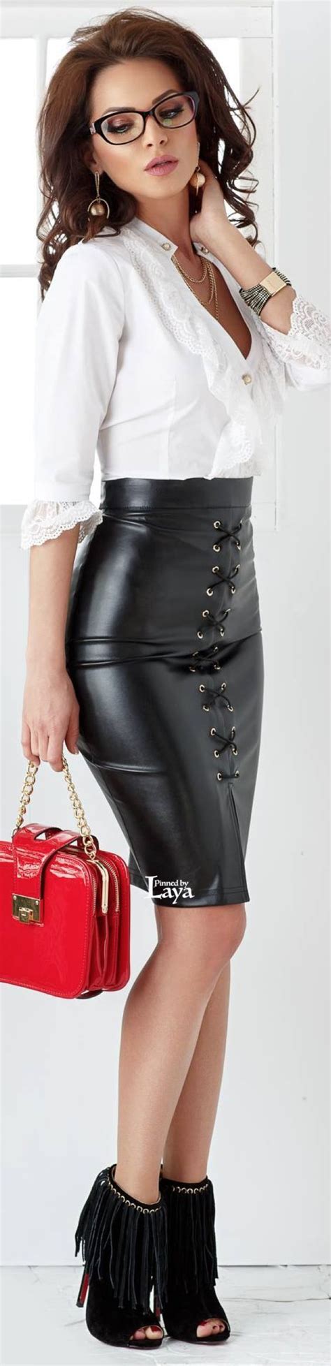 black leather skirts leather outfit leather and lace leather fashion