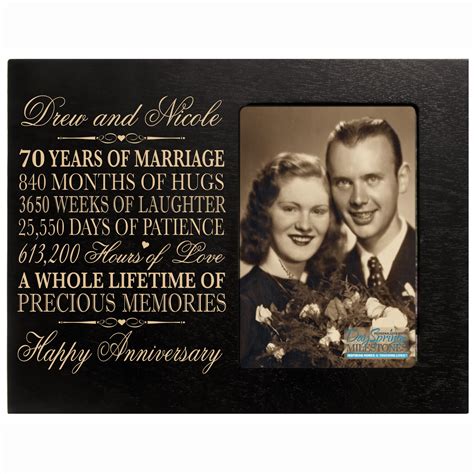 There are many ways that you can celebrate your anniversary, from purchasing gifts, to taking trips, renewing your. Buy Personalized 70th Year Wedding Anniversary Gift for ...