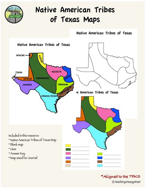 Native Tribes Of Texas Maps Social Studies Elementary Native