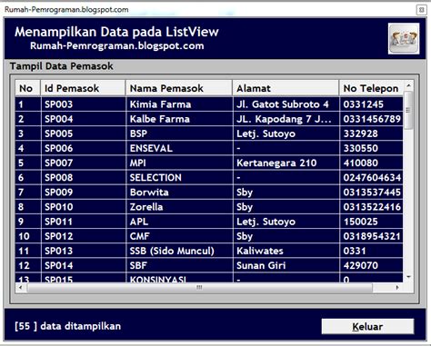 Coding Untuk Menampilkan Data Dari Listview Ke Textbox Di Vb Net The