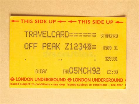 London Jun 2020 Vintage London Underground Subway Ticket Editorial
