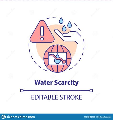 Water Scarcity Concept Icon Stock Illustration Illustration Of