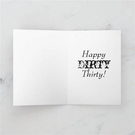 Dirty Thirty Birthday Card Zazzle