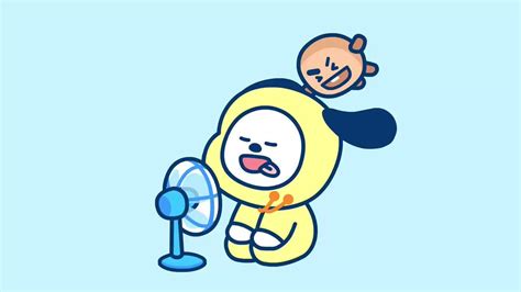 Bt21 On Twitter 🌬stay Cool Chimmy Looky Shooky Bt21 Friends