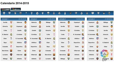 Conoce El Calendario De La Liga Bbva 201415 Noticias Liga De Fútbol Profesional 2014