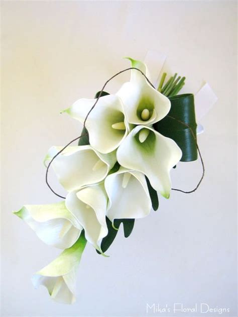 Real Touch Calla Lily Arm Sheaf Bouquet Artificial Wedding Bouquets