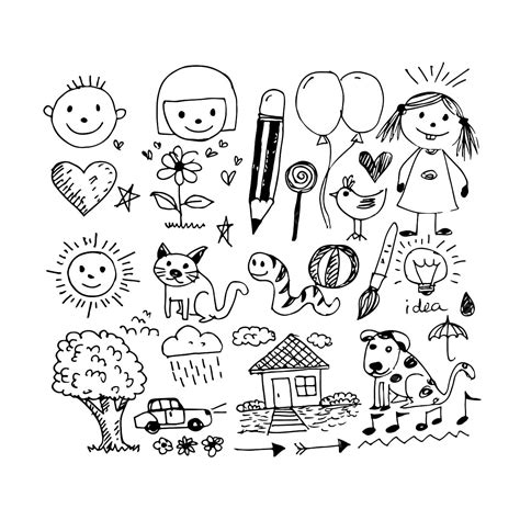 Drawing Hand Drawn Doodle Clipart Pdf Svg Doodles Black And White
