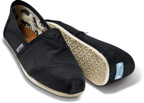 Toms Shoes Black Canvas Classics For Men Ts