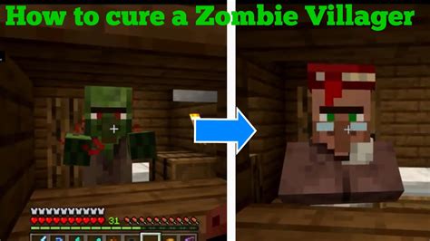 Minecraft How To Cure A Zombie Villager Youtube